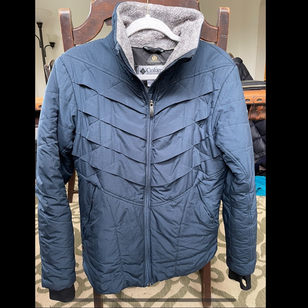 Columbia Titanium Interchange Jacket, Navy Blue, Insulated, Lightweight and Warm